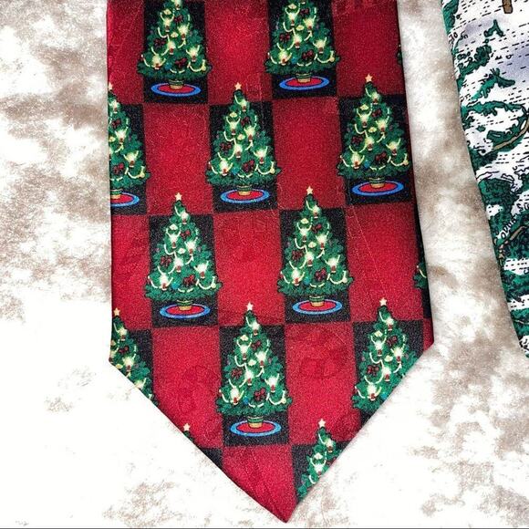 Christmas winter men's neckties set of 5 one for everyday of the week Holiday - Picture 4 of 7
